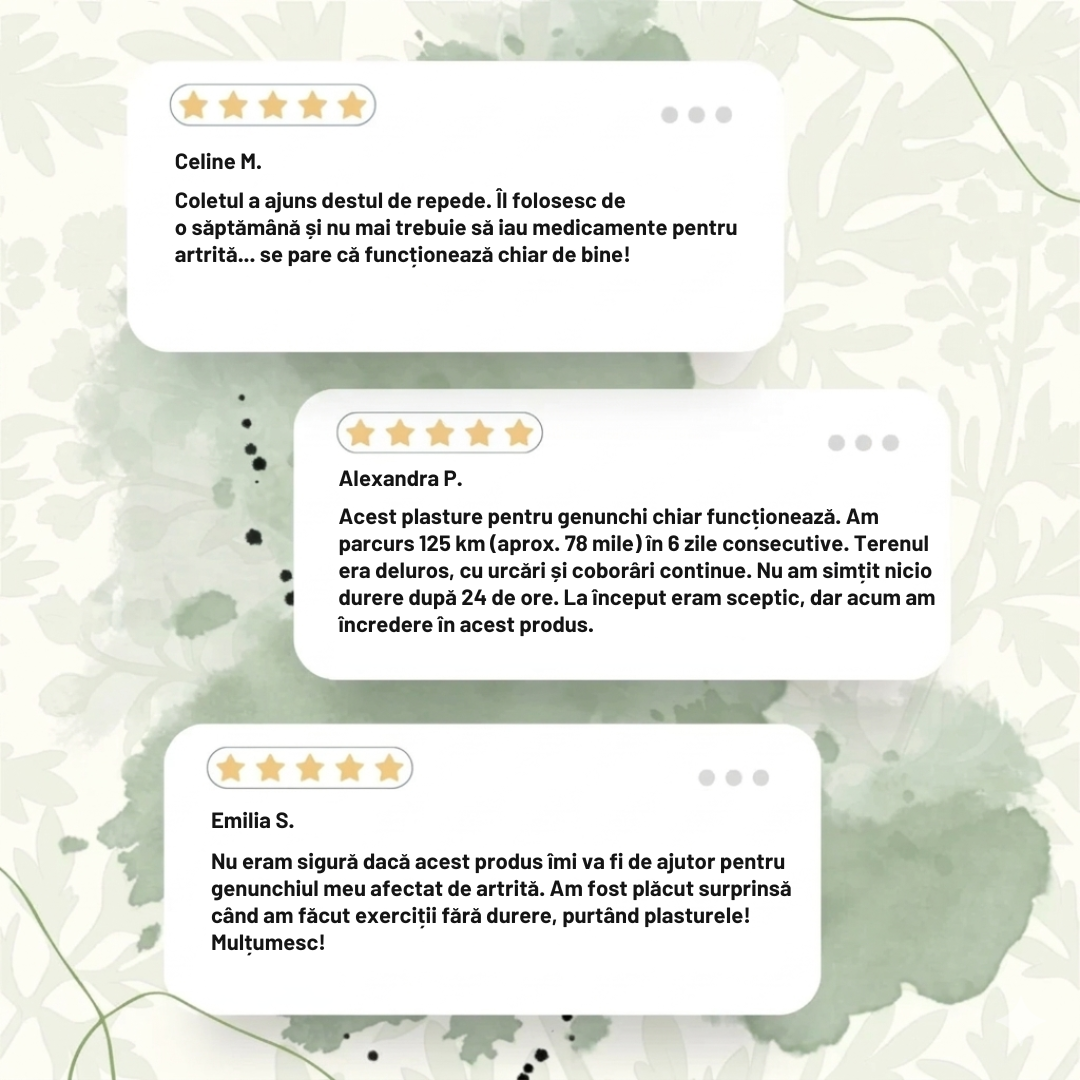 FlexiKnee™️ – Plasturi naturali pentru ameliorarea durerilor de genunchi