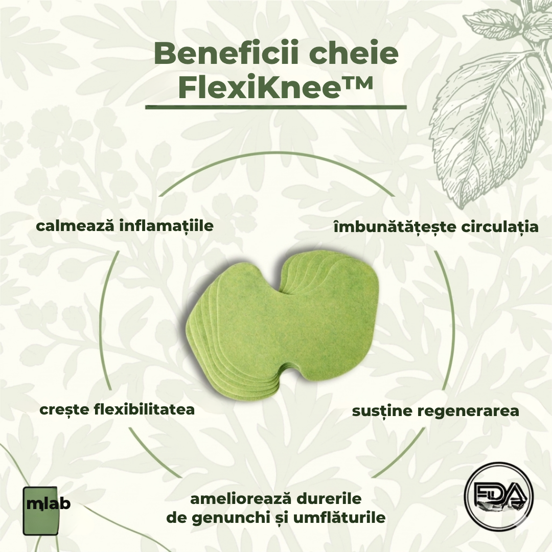 FlexiKnee™️ – Plasturi naturali pentru ameliorarea durerilor de genunchi